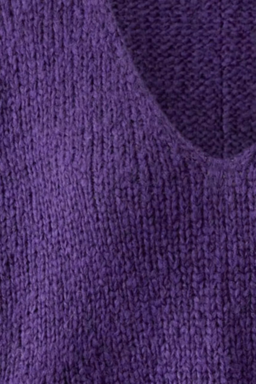 Ouí malha decote v oversize