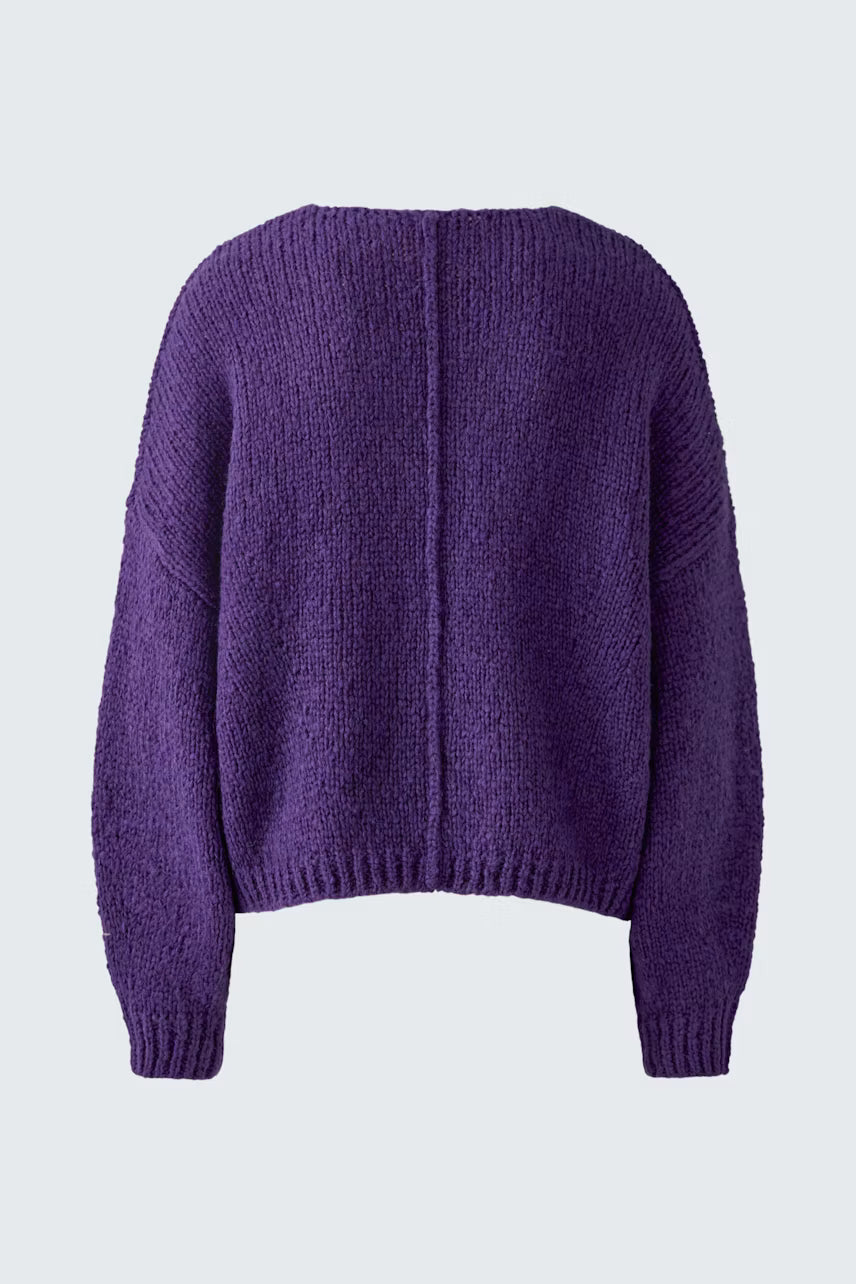 Ouí malha decote v oversize