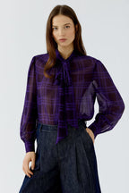 Ouí Blusa Chiffon com laçada
