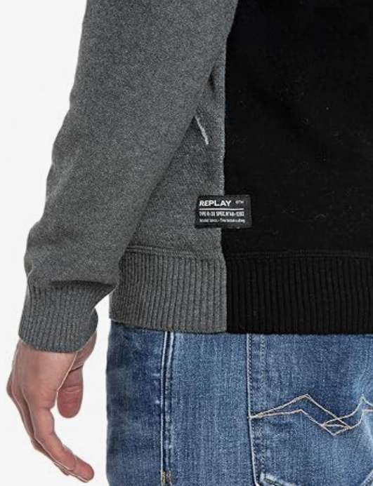 Replay Camisola Losangos Regular Fit Gola Redonda - vista alternativa