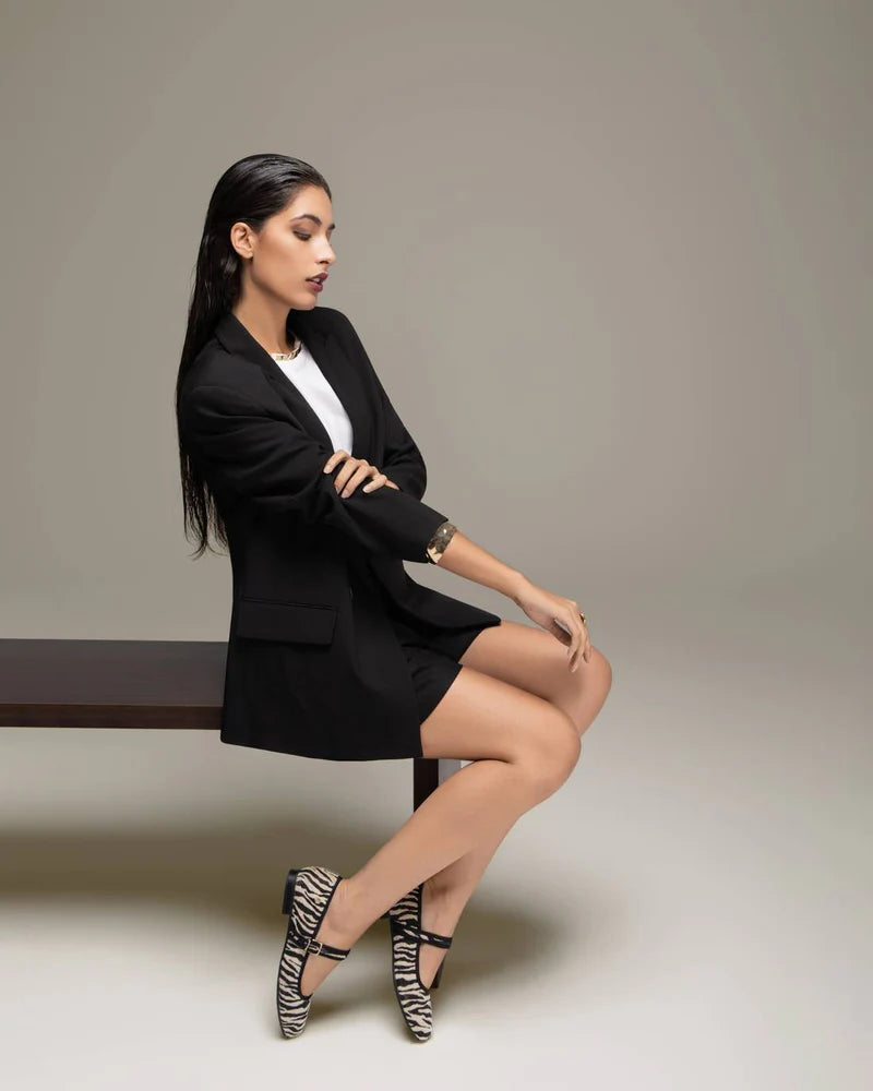 Carmela Bailarina Pele Estampado com Fivela - detalhe