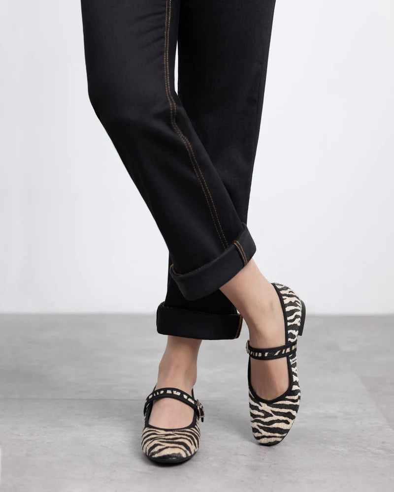 Carmela Bailarina Pele Estampado com Fivela - vista frontal