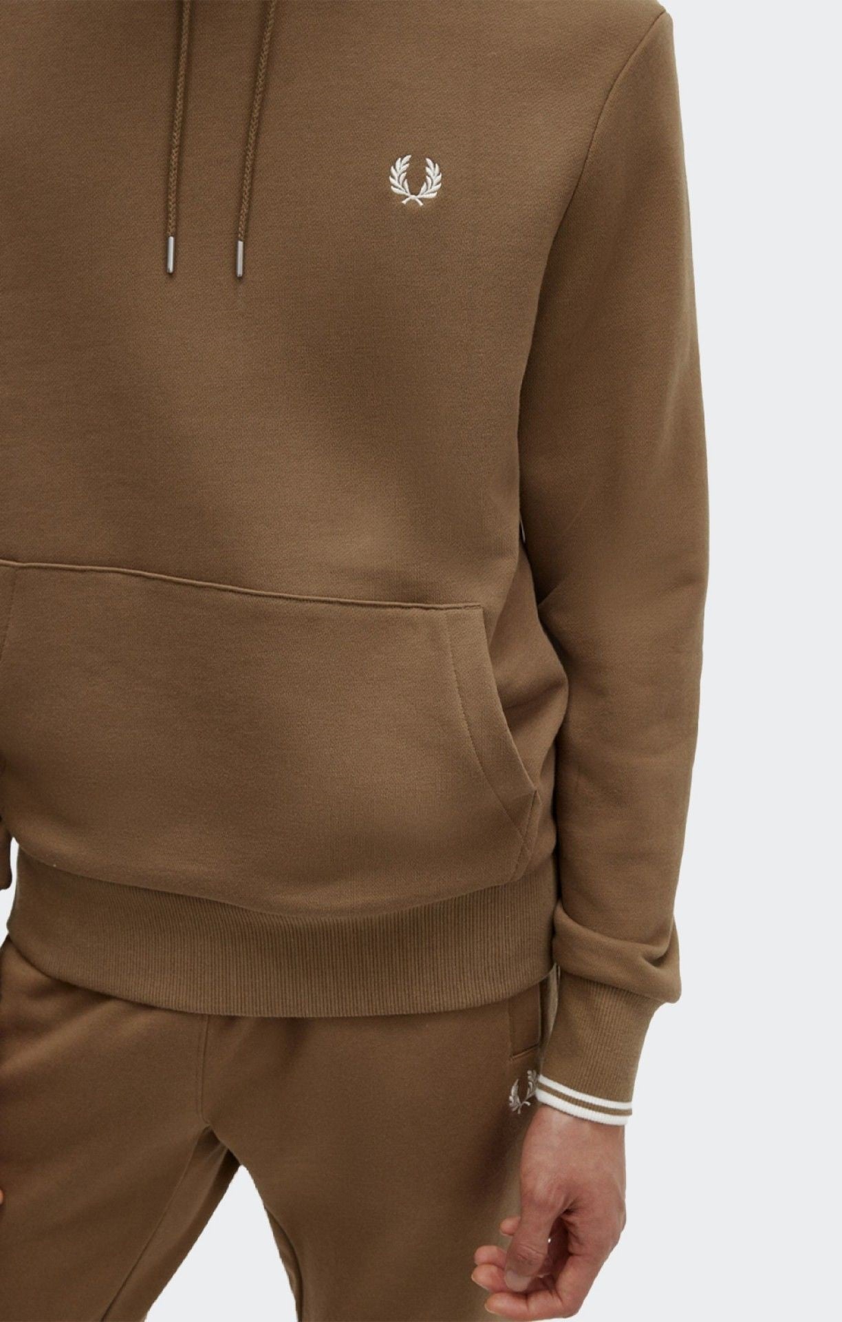 Fred Perry Hoodie Algodão Regular Fit com Bolsos Modelo 3 - detalhe