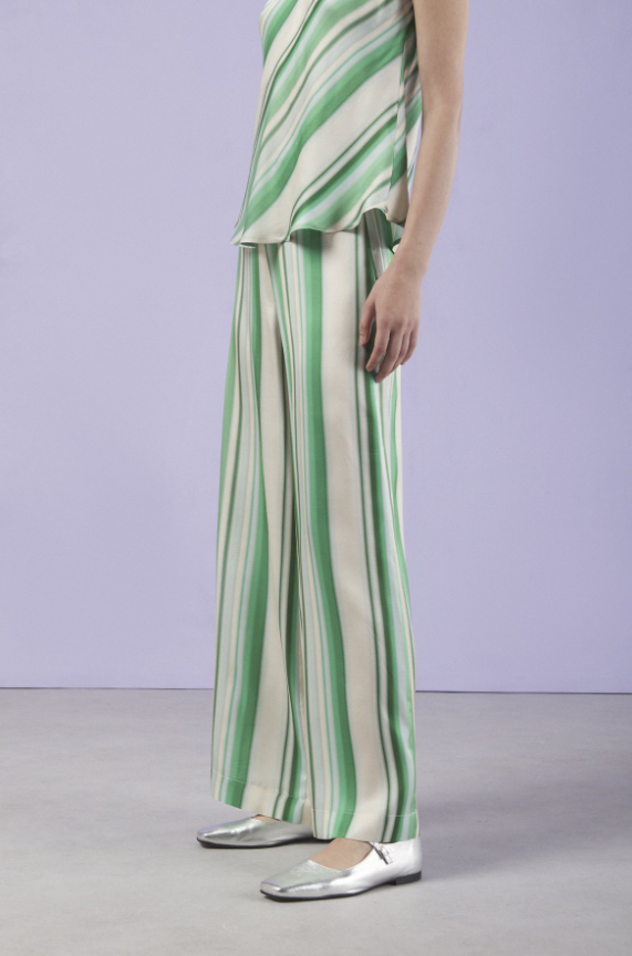 Ottod'Ame calça Riscas Viscose