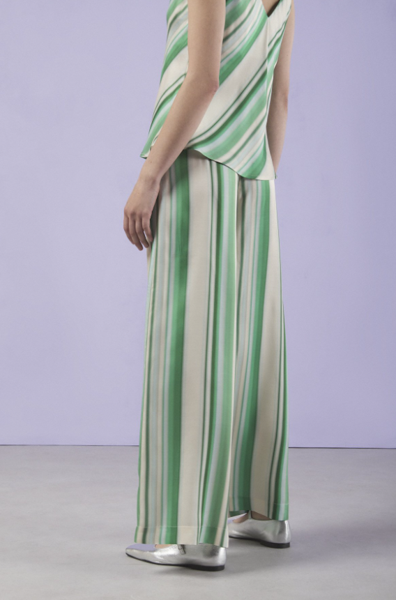 Ottod'Ame calça Riscas Viscose