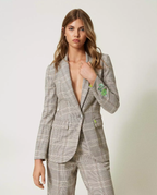 Actitude Blazer Xadrez - detalhe