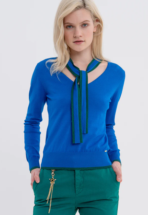 Fracomina Camisola Lurex Lã Malha Modelo 5 - vista frontal