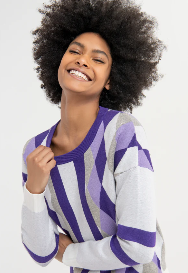 Fracomina Camisola Lurex Lã Malha Modelo 4 - detalhe