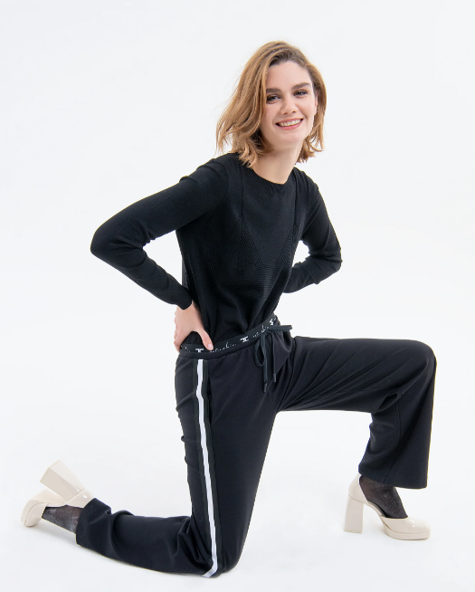 Fracomina Calças Lã Palazzo Modelo 2 - vista alternativa