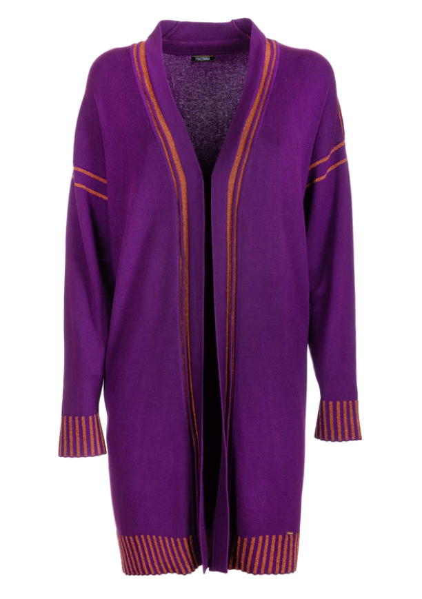 Fracomina Casaco Lurex Lã Comprido