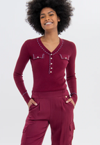 Fracomina Calças Lã Modelo 2 - detalhe