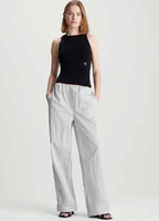 Calvin Klein Calças Poliéster com Logo Monogram - vista frontal