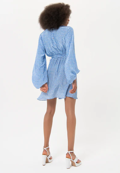 Fracomina Vestido Lã Bolinhas Curto