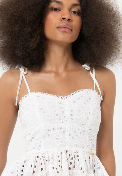 Fracomina Top Lã Renda Algodão - detalhe