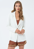 Fracomina Blazer Lã Comprido Modelo 3 - vista frontal