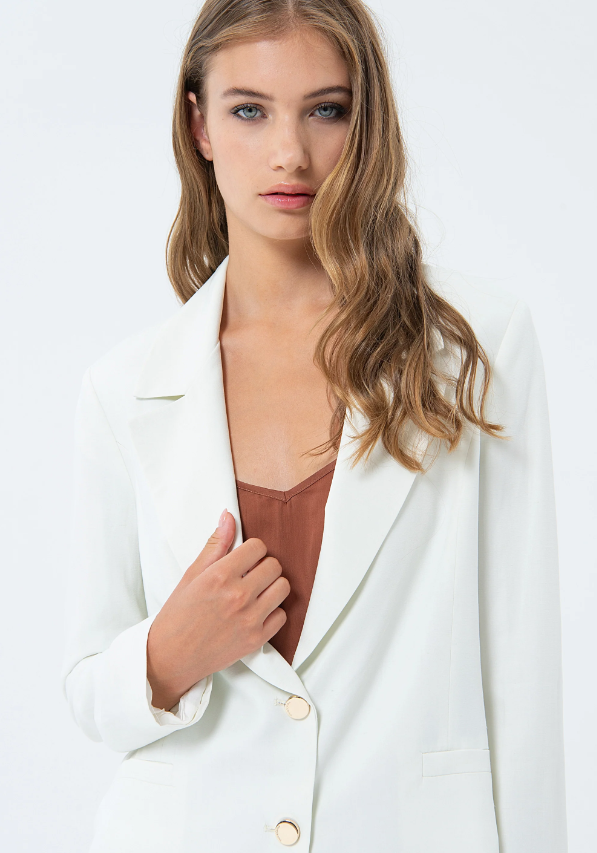 Fracomina Blazer Lã Comprido Modelo 3 - vista alternativa