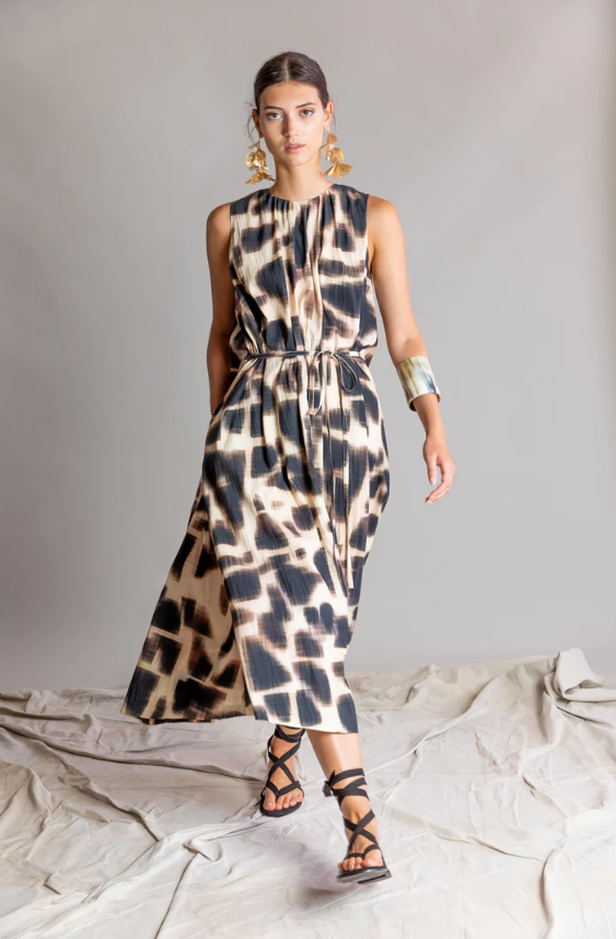 Psophia Vestido padrão girafa