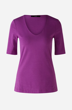 Oui T-shirt Algodão Lã Ajustado - vista frontal