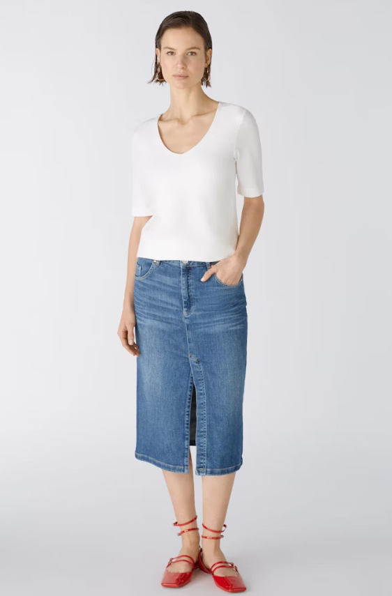 Oui T-shirt Algodão Lã Ajustado - vista alternativa