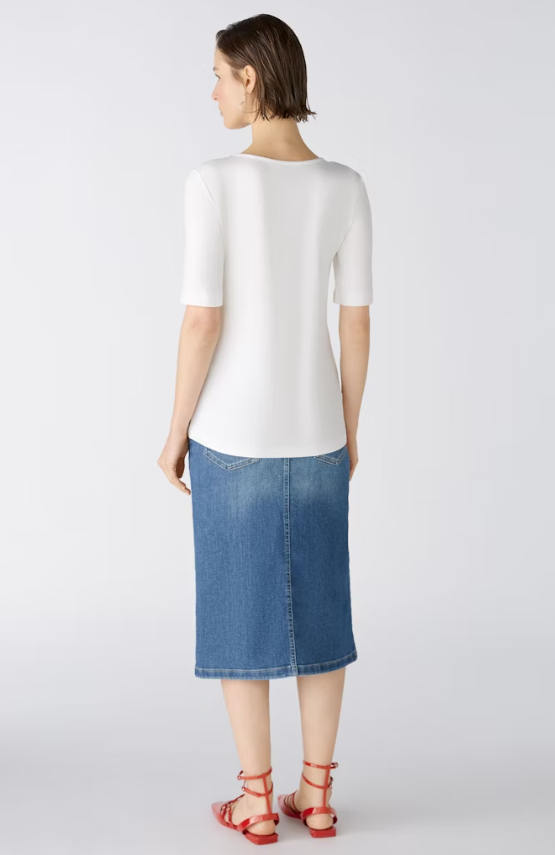 Oui T-shirt Algodão Lã Ajustado