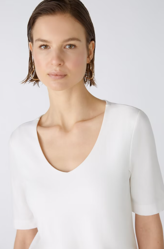 Oui T-shirt Algodão Lã Ajustado