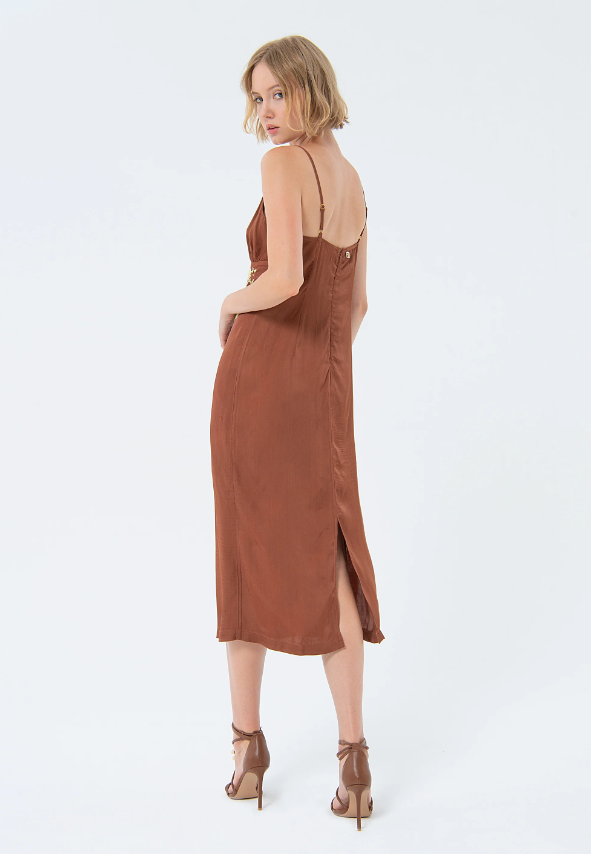 Fracomina Vestido Lã Algodão Bordado - vista alternativa