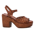 Carmela Sandália Pele Salto Plataforma - vista frontal