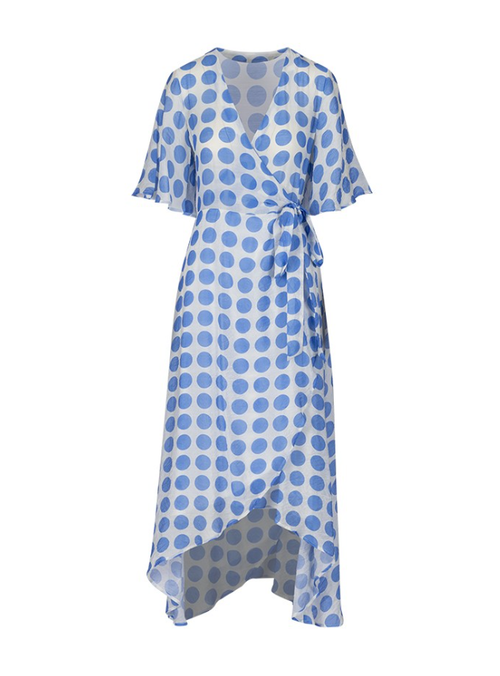 Anonyme Vestido Viscose Lã Bolinhas - detalhe