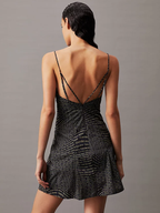 Calvin Klein Vestido Estampado com Logo Decote V