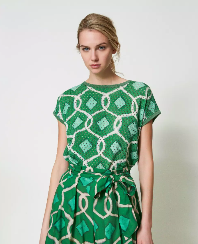 Actitude Malha estampada - detalhe