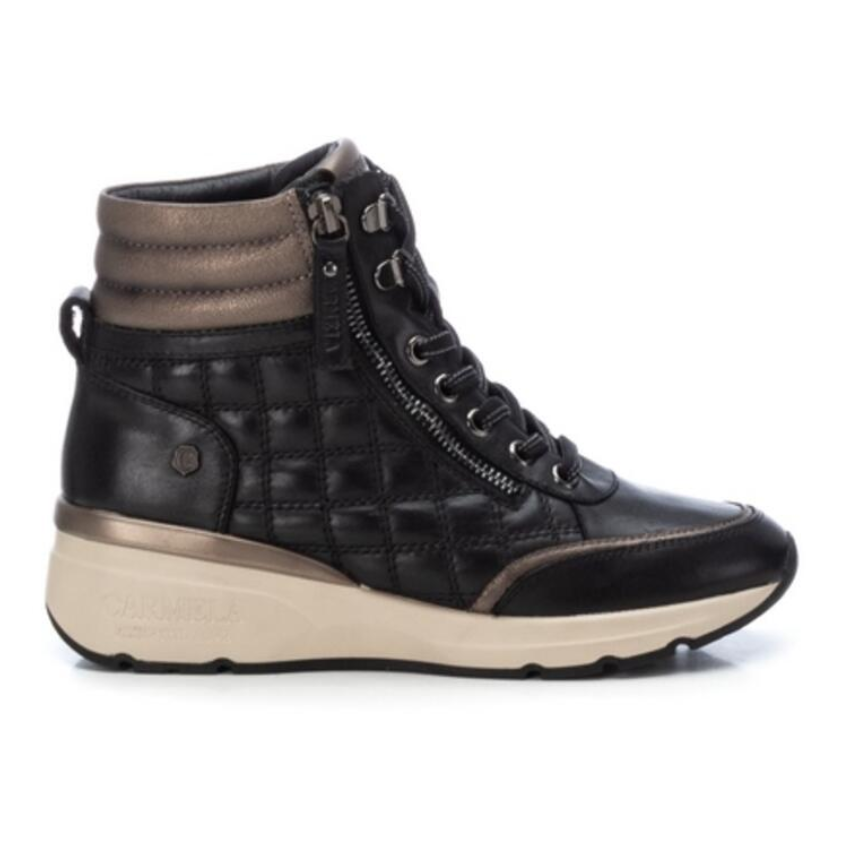 Carmela Botim Pele com Fecho Ankle Boot - vista frontal