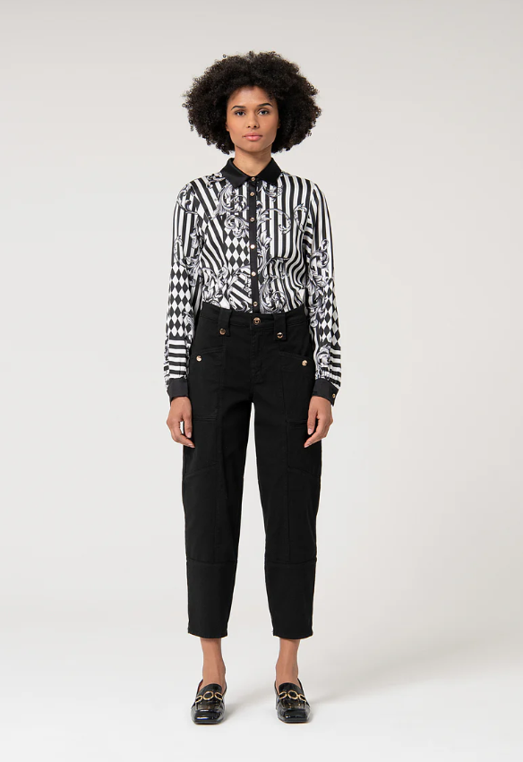 Fracomina Calças Lã Algodão - vista frontal