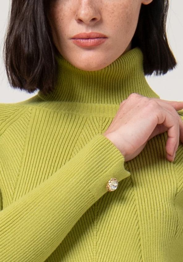 Fracomina Camisola Lã Malha Comprido Modelo 4 - detalhe