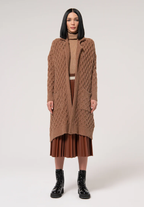 Fracomina Casaco Lã com Aplicação Comprido - vista frontal