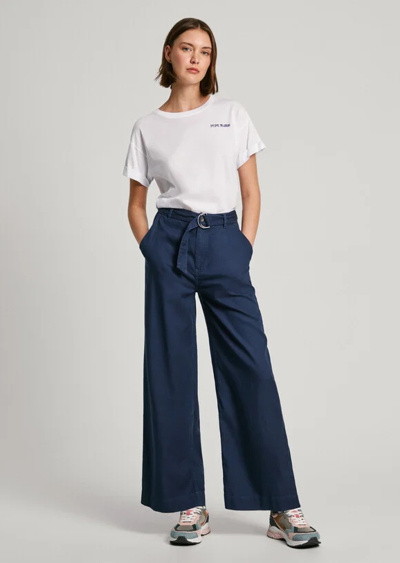 Pepe Jeans Calça c/cinto Ariana - vista frontal