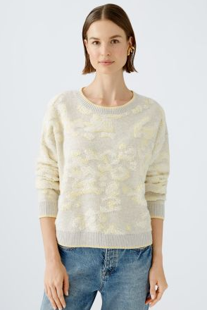 Oui Camisola Lã Estampado Modelo 2 - vista frontal