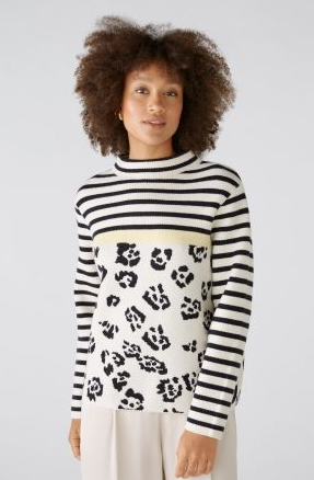 Oui Camisola Lã às Riscas - vista alternativa