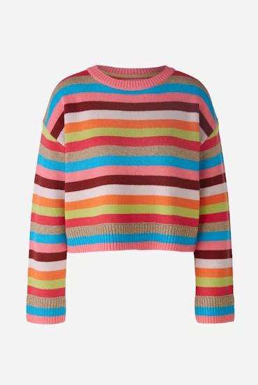 Oui Camisola Lã às Riscas Gola Redonda Modelo 2