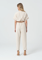 Fracomina Jumpsuit Lã Curto com Cinto