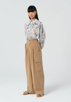 Fracomina Calças Lã Palazzo com Pinças - vista alternativa