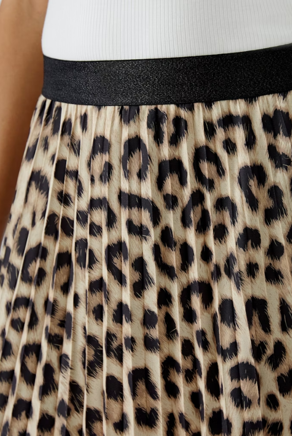 Oui Saia Lã Estampado Animal Print