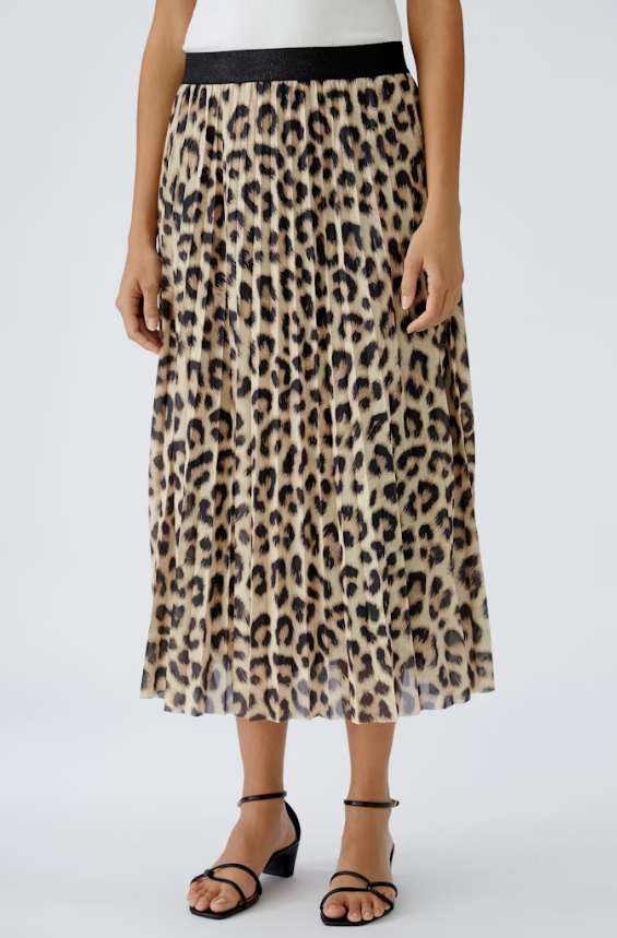 Oui Saia Lã Estampado Animal Print - vista alternativa