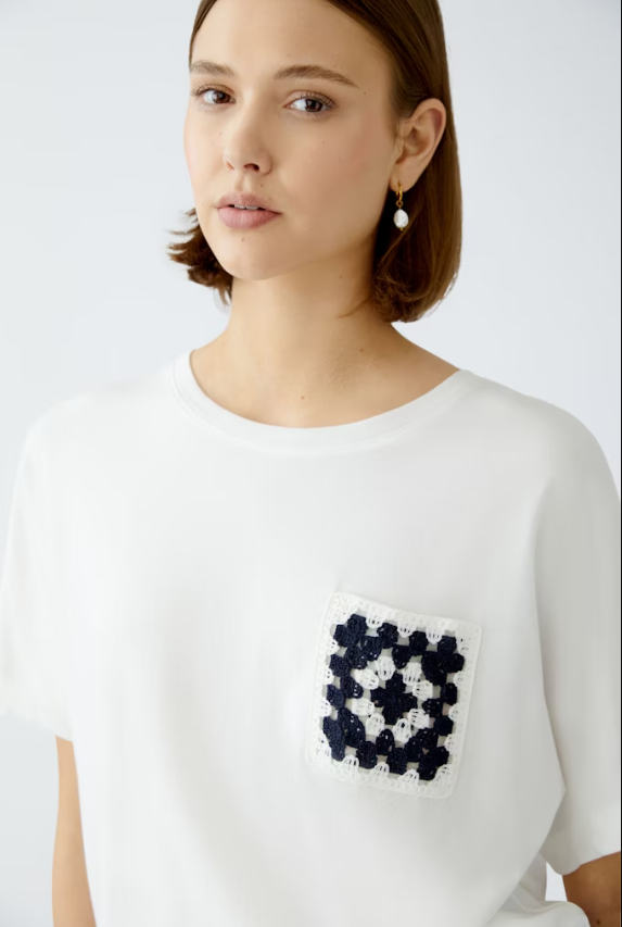 Oui T-shirt Algodão Lã Elástico - vista frontal