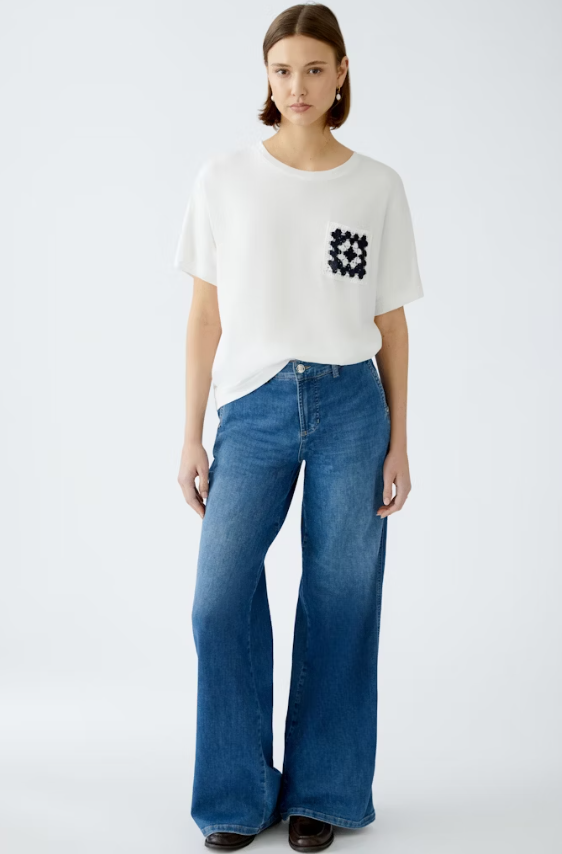 Oui T-shirt Algodão Lã Elástico - detalhe