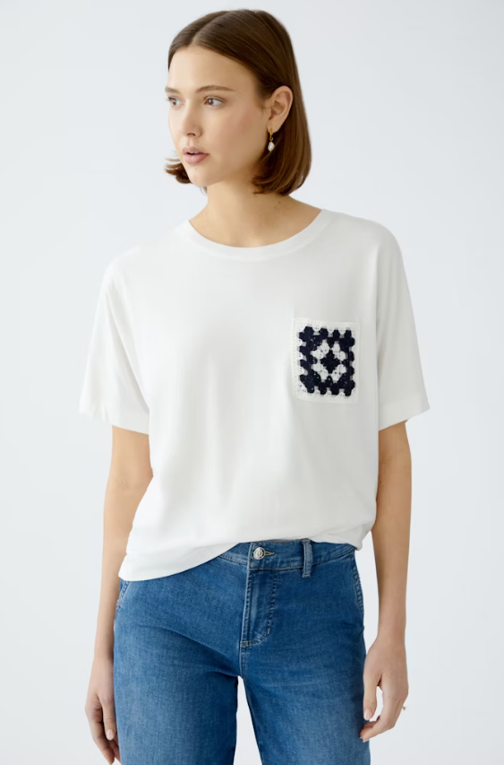 Oui T-shirt Algodão Lã Elástico - vista alternativa