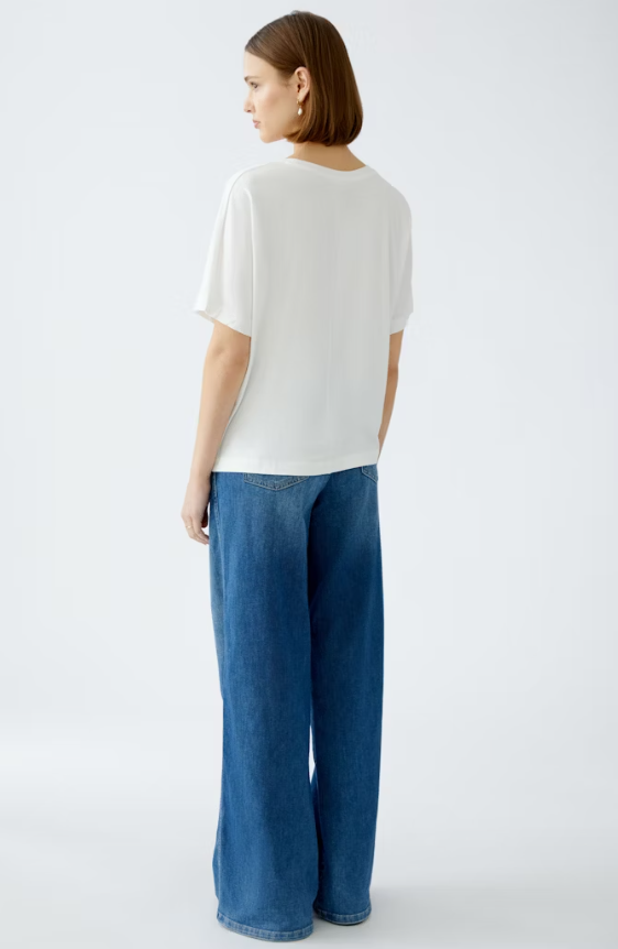 Oui T-shirt Algodão Lã Elástico