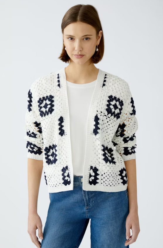 Oui Casaco Algodão Lã Comprido - detalhe