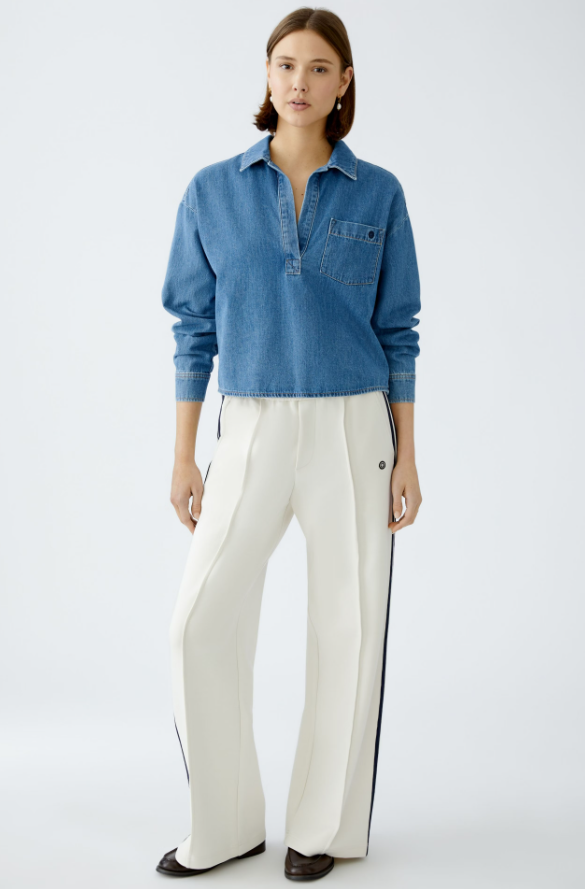 Oui Camisa Algodão Lã com Fecho - vista alternativa