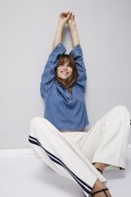 Oui Camisa Algodão Lã com Fecho - vista frontal