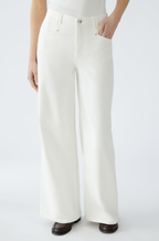 Oui Calças Algodão Lã com Fecho - vista frontal